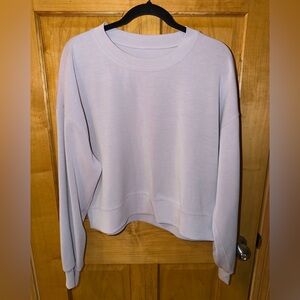 Lululemon Softstreme Perfectly Oversized Cropped Crew 10 Faint Lavender NWOT